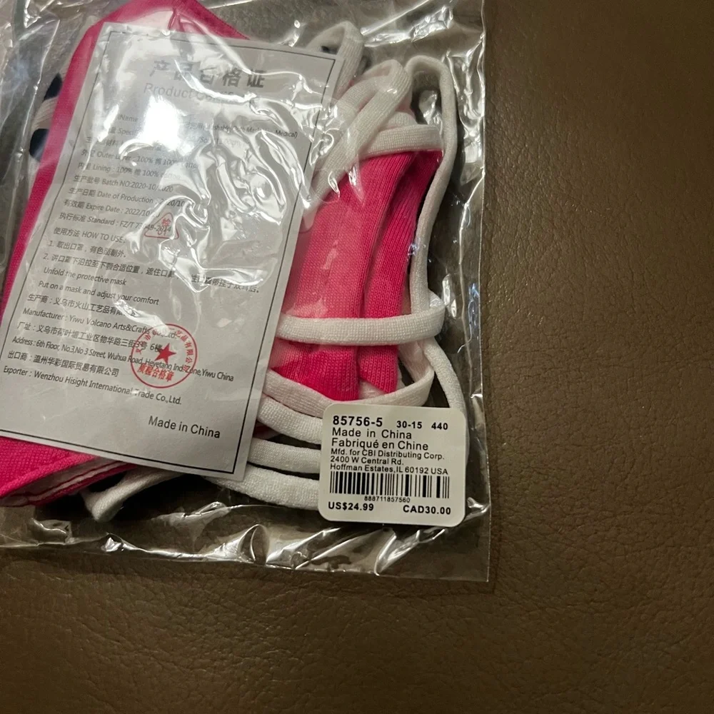 Claire's Black and Pink Kids Face Mask Trio